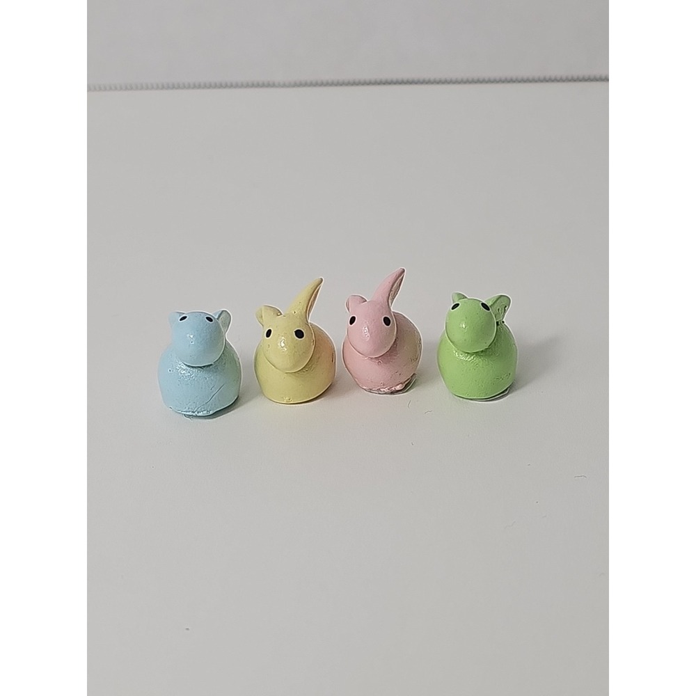 Pastel Bunny 3D Stickers Easter Decor Dollhouse Miniatures‎ (12 Pieces)